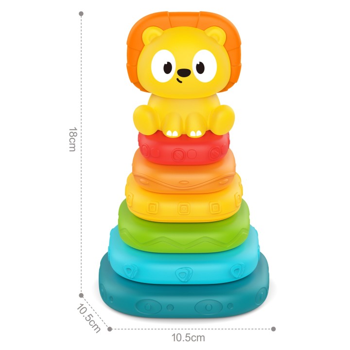 WOOPIE Sensory Pyramid with Lion - Educational Tower 6m+