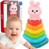 WOOPIE BABY Sensory Pyramid Bunny Sorter Tower 6m+