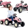 FALK Country Star Pink Pedal Tractor + Trailer and Horn 2-5 Years.