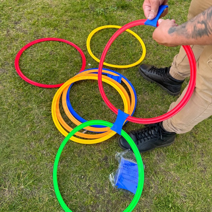 WOOPIE Hopscotch Game Set of 10 Jumping Rings - Perfect Fun!