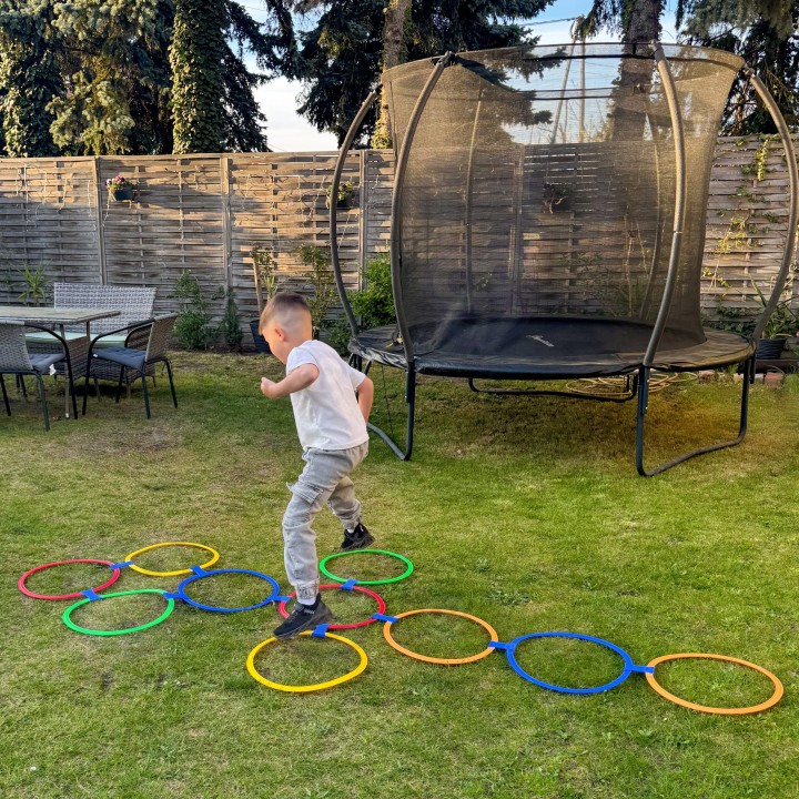 WOOPIE Hopscotch Game Set of 10 Jumping Rings - Perfect Fun!