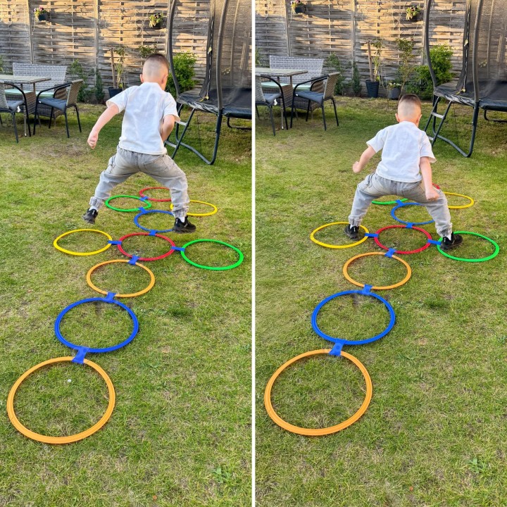 WOOPIE Hopscotch Game Set of 10 Jumping Rings - Perfect Fun!
