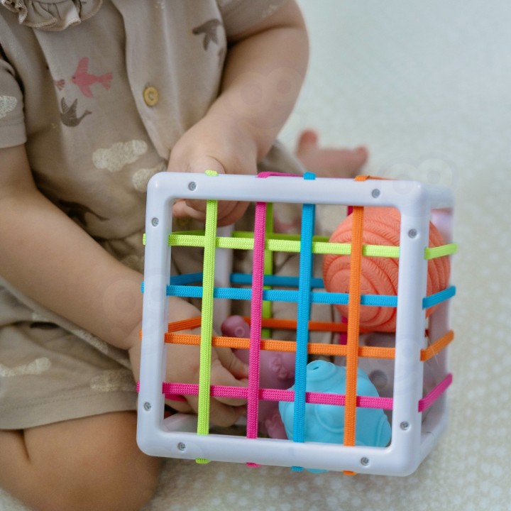 Elastyczna kostka sensoryczna sorter edukacyjny dla dzieci 3+ - WOOPIE