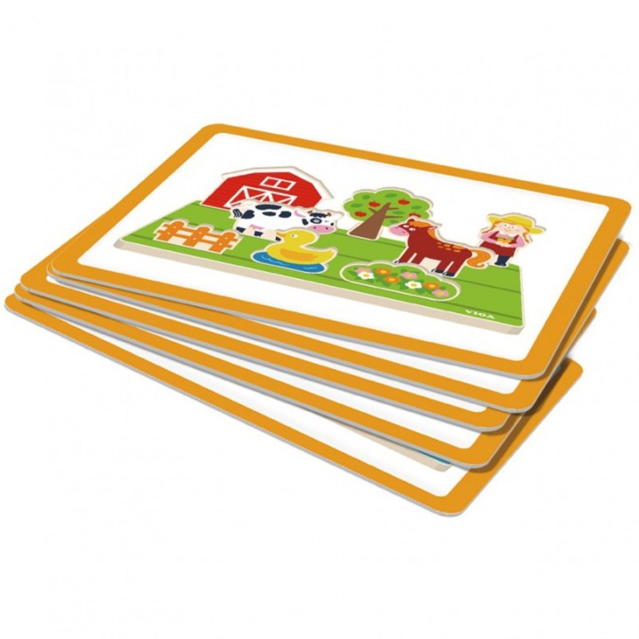 Viga 2-in-1 Wooden Distance Learning Puzzle - Montessori Education