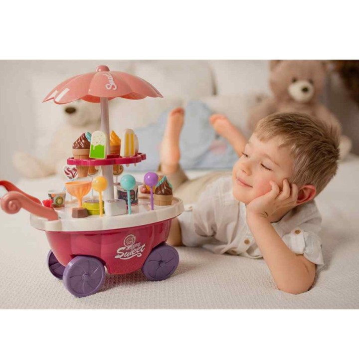 Sweets Ice Cream Shopping Cart 36 pcs Woopie - Toy