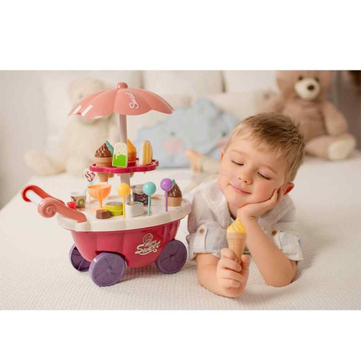 Sweets Ice Cream Shopping Cart 36 pcs Woopie - Toy