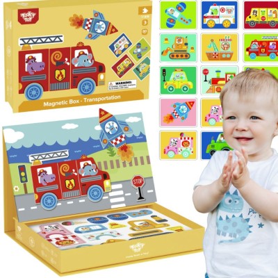 Układanka Montessori TOOKY TOY 80 el. - Magnetyczne Pudełko dla Dzieci