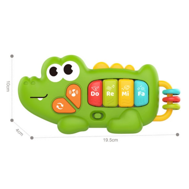 WOOPIE Pianinko Interaktywne Krokodyl Muzyczne Organki 18m+