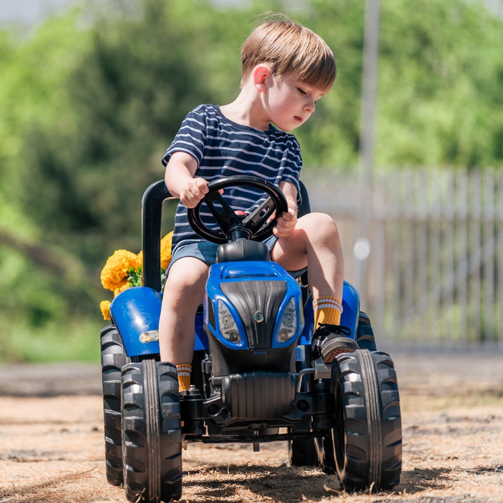 FALK Duży Traktor z przyczepką New Holland