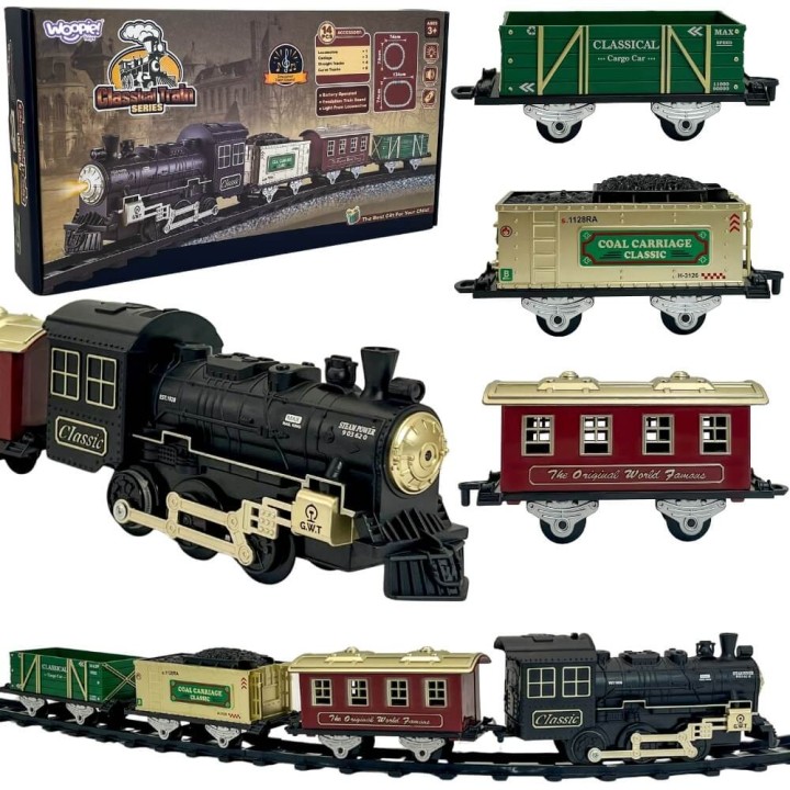 WOOPIE Classic Steam Train Locomotive Track XXL - Toy for Children