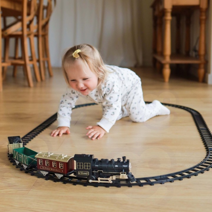 WOOPIE Classic Steam Train Locomotive Track XXL - Toy for Children