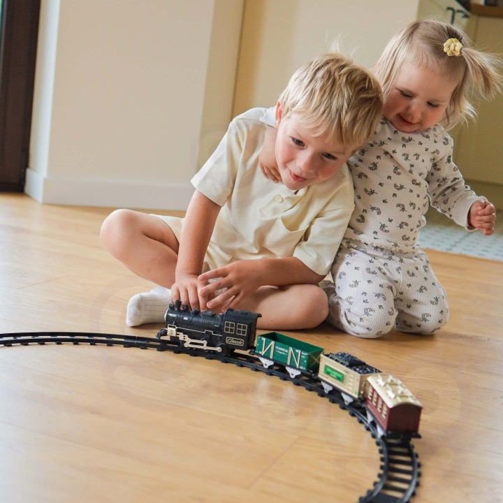 WOOPIE Classic Steam Train Locomotive Track XXL - Toy for Children