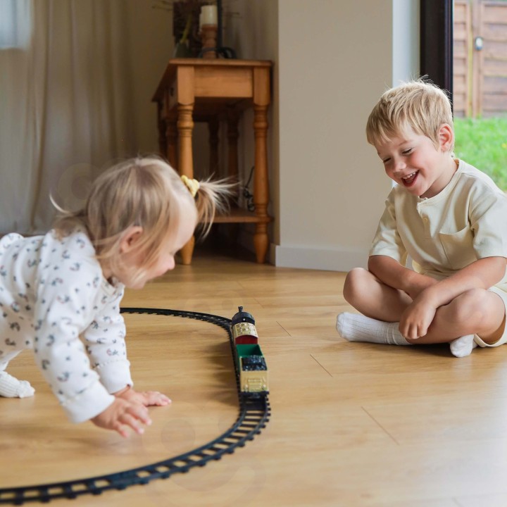 WOOPIE Classic Steam Train Locomotive Track XXL - Toy for Children
