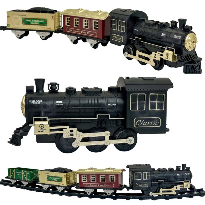 WOOPIE Classic Steam Train Locomotive Track XXL - Toy for Children