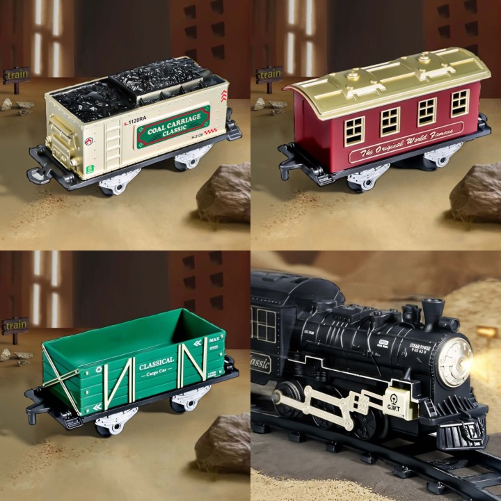 WOOPIE Classic Steam Train Locomotive Track XXL - Toy for Children