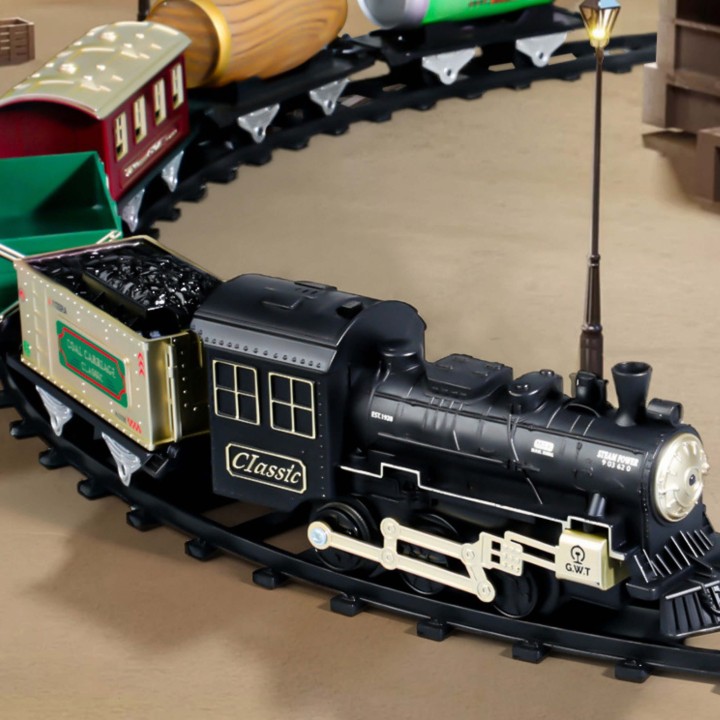 WOOPIE Classic Steam Train Locomotive Track XXL - Toy for Children