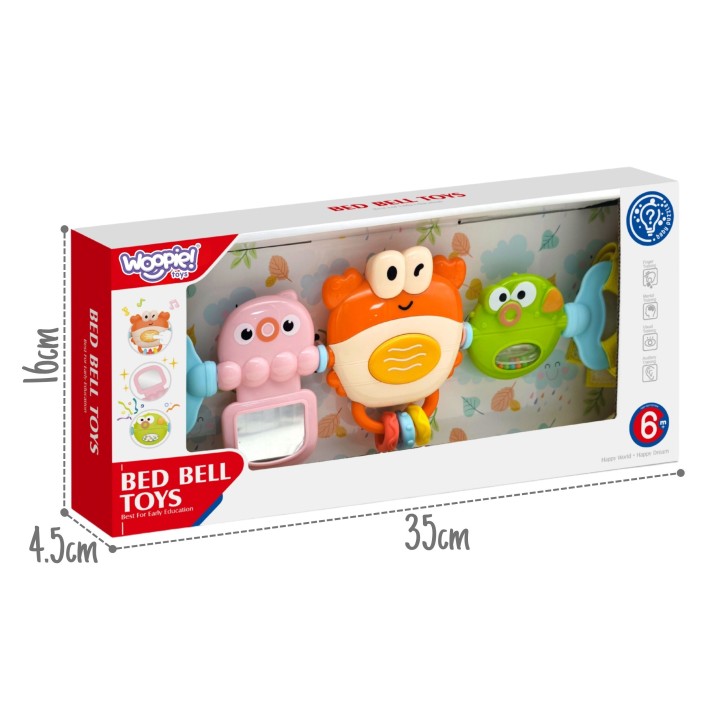 WOOPIE Sensory Panel for Stroller Playing Crab Mirror 6m+
