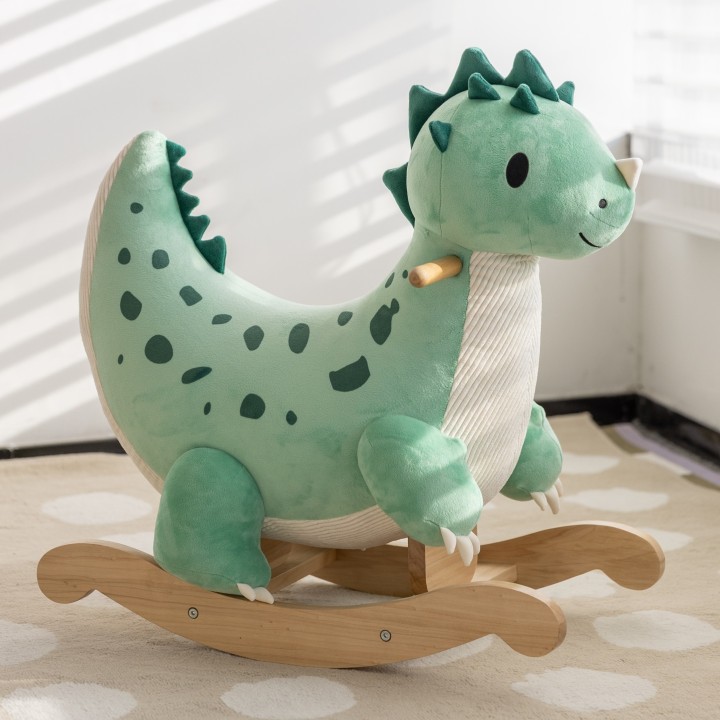 CLASSIC WORLD Drewniany Dinozaur Na Biegunach - Zabawka Dla Dzieci