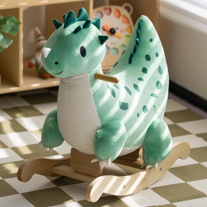 CLASSIC WORLD Drewniany Dinozaur Na Biegunach - Zabawka Dla Dzieci