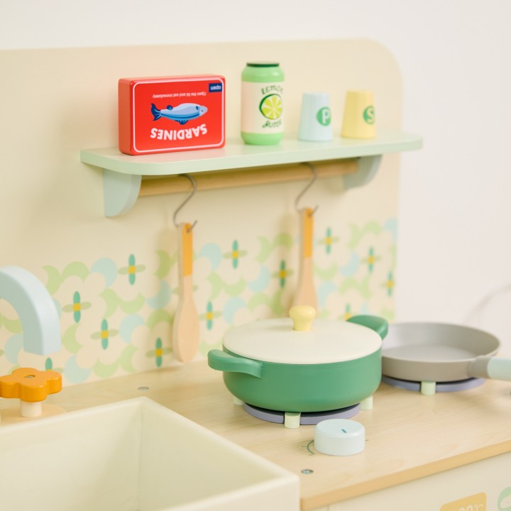 CLASSIC WORLD XXL Wooden Kitchen with Washing Machine and Accessories