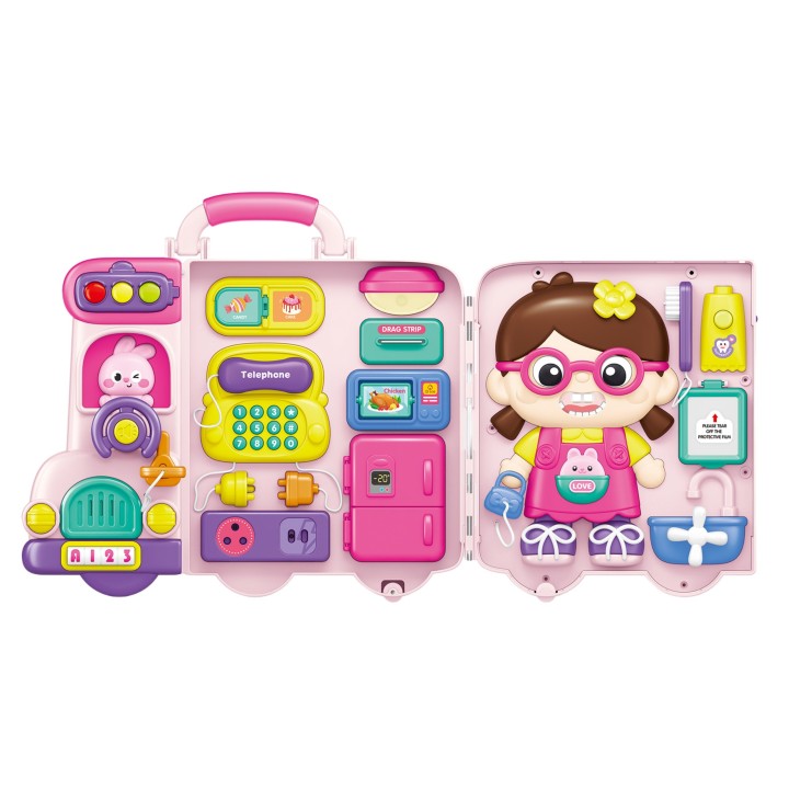 WOOPIE Busy Car Manipulation Board 3in1 Interactive Suitcase