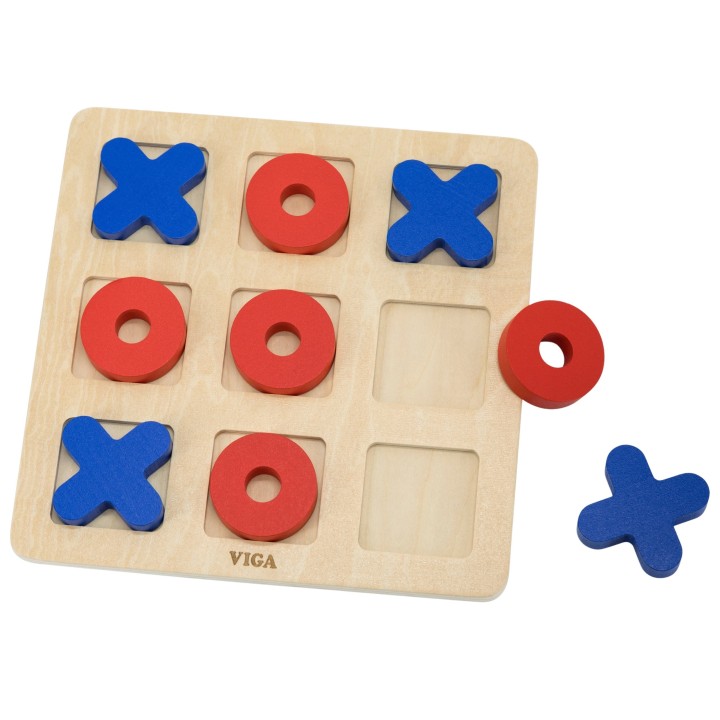 Viga Wooden Tic-Tac-Toe Game - Classic Entertainment