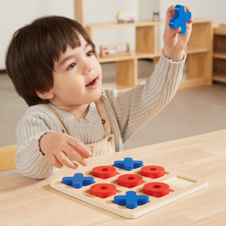 Viga Wooden Tic-Tac-Toe Game - Classic Entertainment