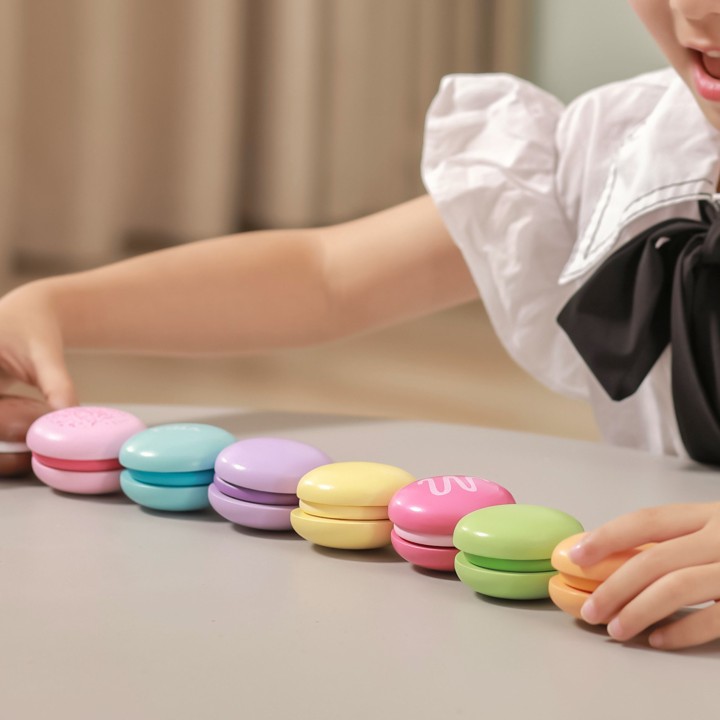 VIGA Wooden Colorful Macaroon Cookies 8 pcs - Set