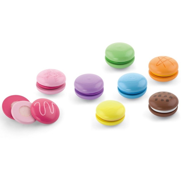 VIGA Wooden Colorful Macaroon Cookies 8 pcs - Set
