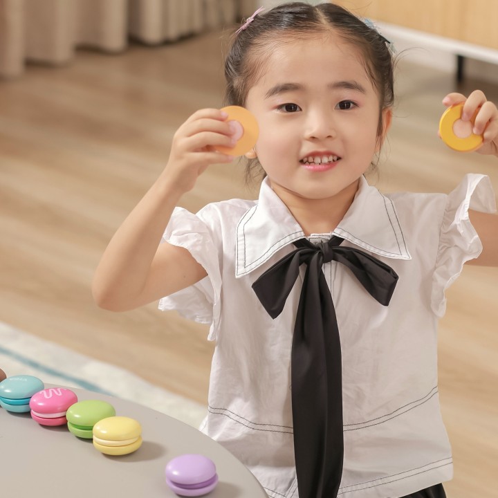 VIGA Wooden Colorful Macaroon Cookies 8 pcs - Set