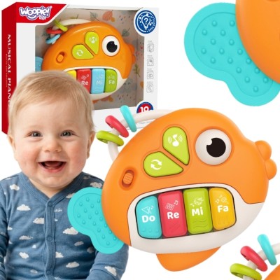 WOOPIE BABY Pianinko Interaktywne Muzyczna Rybka - Zabawka dla Dzieci