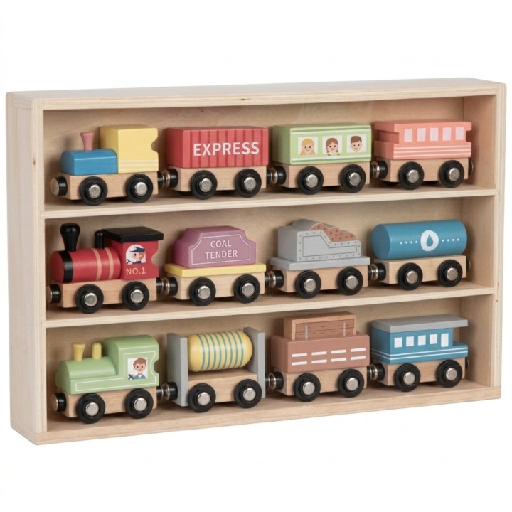 Wooden Magnetic Carriages TOOKY TOY - Toys for Children