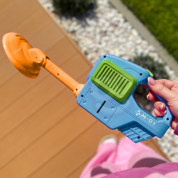 WOOPIE Bubble Blower Manual Lawn Mower Blue - Toy