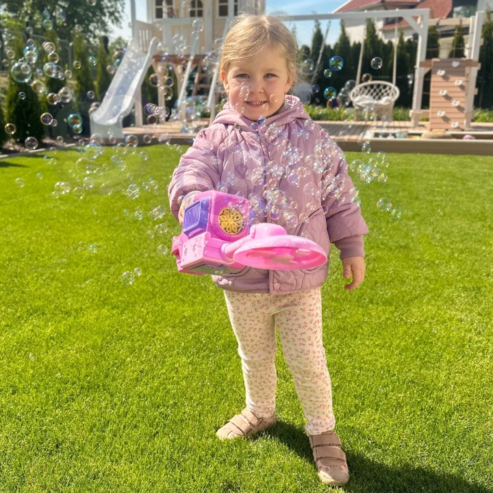 WOOPIE Bubble Blower Manual Lawn Mower Blue - Toy