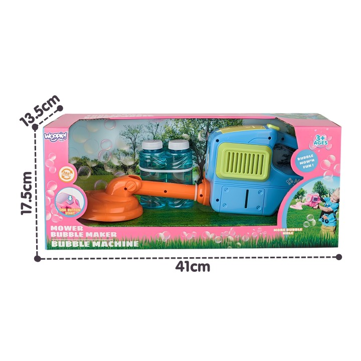 WOOPIE Bubble Blower Manual Lawn Mower Blue - Toy