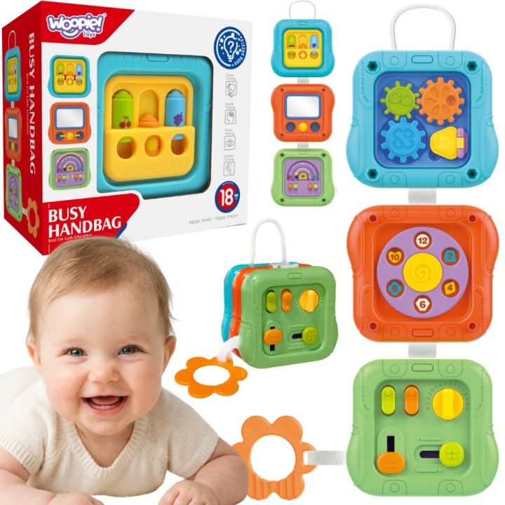 WOOPIE BABY Kostka Sensoryczna  6w1 Edukacyjna Zabawka Interaktywna