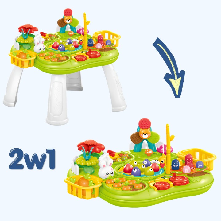 WOOPIE Interaktywny Stolik Edukacyjny 2w1 | Gra Łowienie Rybek & Sorter