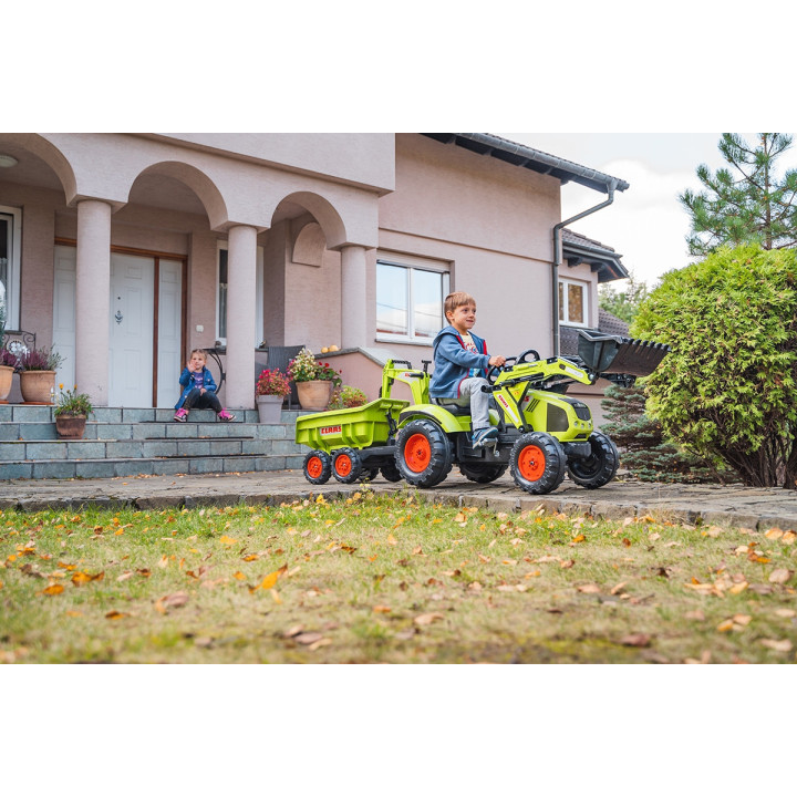 FALK CLAAS Pedal Tractor with Trailer, Bucket and Dozer from 3 Years