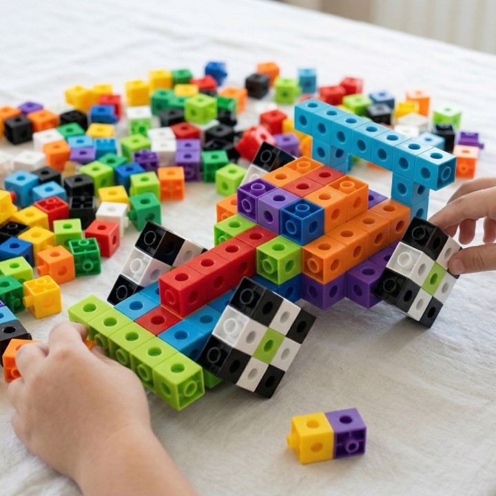 3D Construction Blocks WOOPIE Cubes 150 pcs - Creative Fun