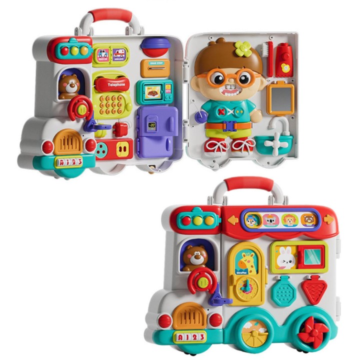 WOOPIE Interactive Manipulative Board Car 3in1 Sensory Suitcase