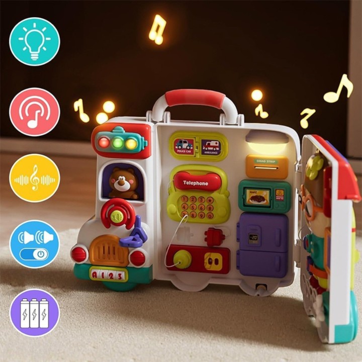 WOOPIE Interactive Manipulative Board Car 3in1 Sensory Suitcase