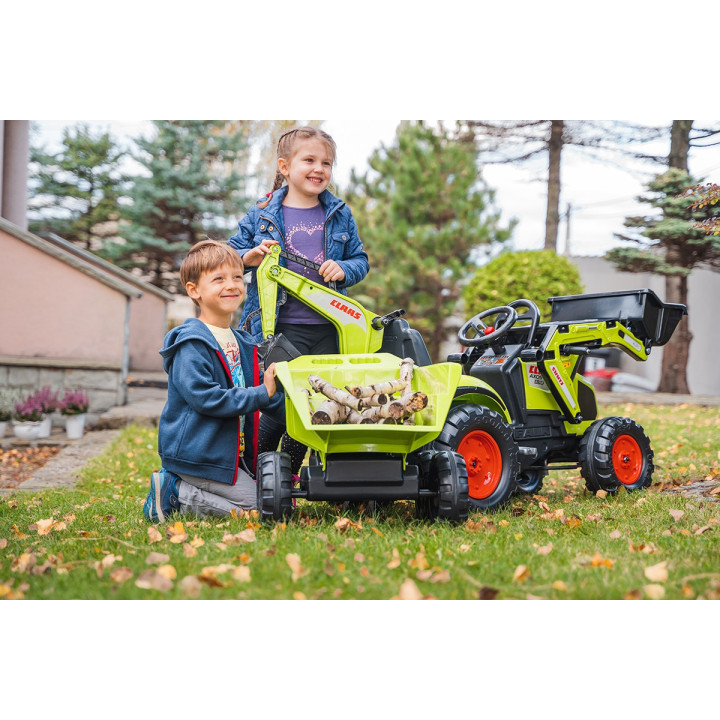 FALK CLAAS Pedal Tractor with Trailer, Bucket and Dozer from 3 Years