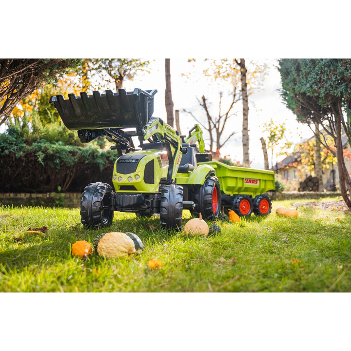 FALK CLAAS Pedal Tractor with Trailer, Bucket and Dozer from 3 Years