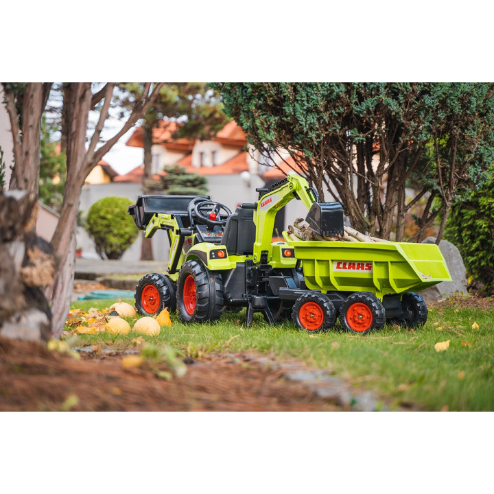 FALK CLAAS Pedal Tractor with Trailer, Bucket and Dozer from 3 Years