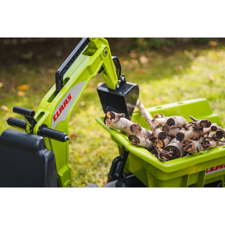 FALK CLAAS Pedal Tractor with Trailer, Bucket and Dozer from 3 Years