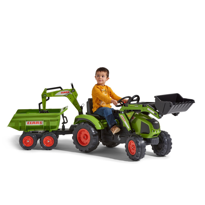 FALK Ogromny  traktor CLAAS AXOS z Przyczepą