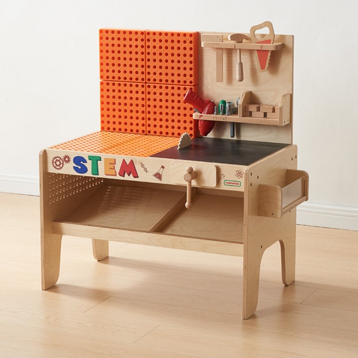 MASTERKIDZ Drewniany Warsztat XXL Montessori STEM - Narzędzia dla dzieci