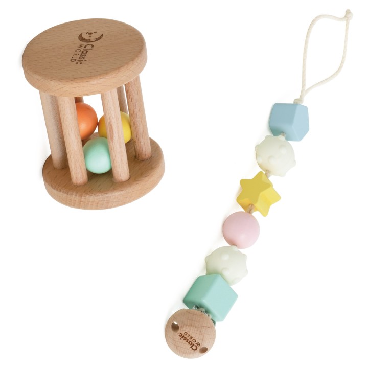 Pastel Set for Babies CLASSIC WORLD - First Toys 0-6m