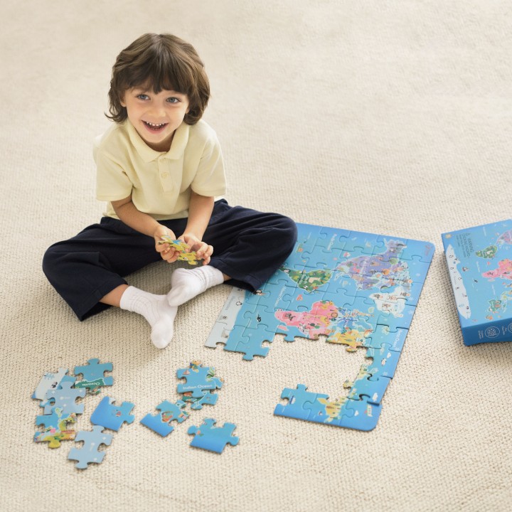 Puzzle Mapa Świata CLASSIC WORLD - Edukacyjna Zabawka Dla Dzieci