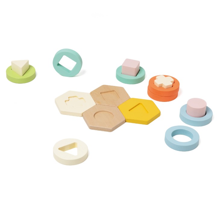 Sorter Montessori Kształtów i Kolorów CLASSIC WORLD - Układanka